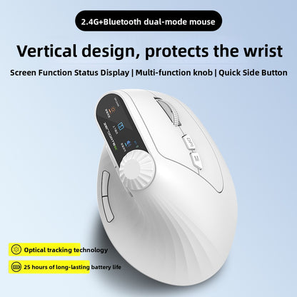 Ratón Ergonómico Inalámbrico Bluetooth — Diseño Vertical Antifatiga