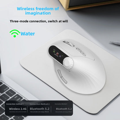 Ratón Ergonómico Inalámbrico Bluetooth — Diseño Vertical Antifatiga